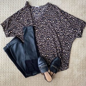 Adrienne Cheetah Print Blouse